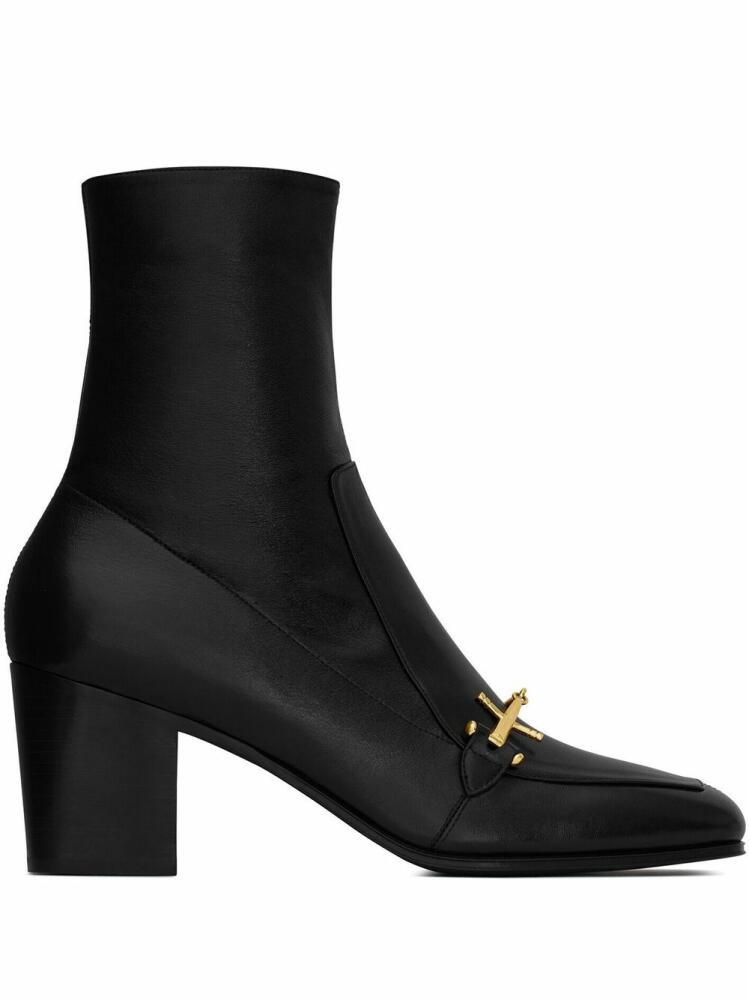 Saint Laurent 75mm Elbio boots - Black Cover