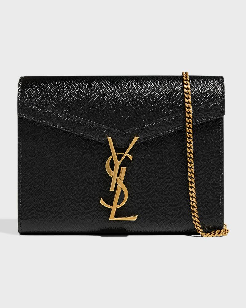 Saint Laurent Cassandra Mini YSL Wallet on Chain in Grained Leather Cover