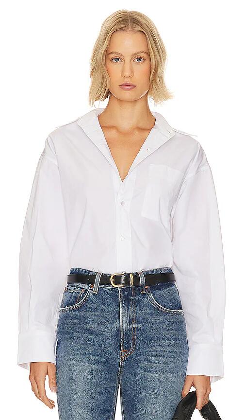 GRLFRND x Lindsi Lane Button Down Shirt in White Cover