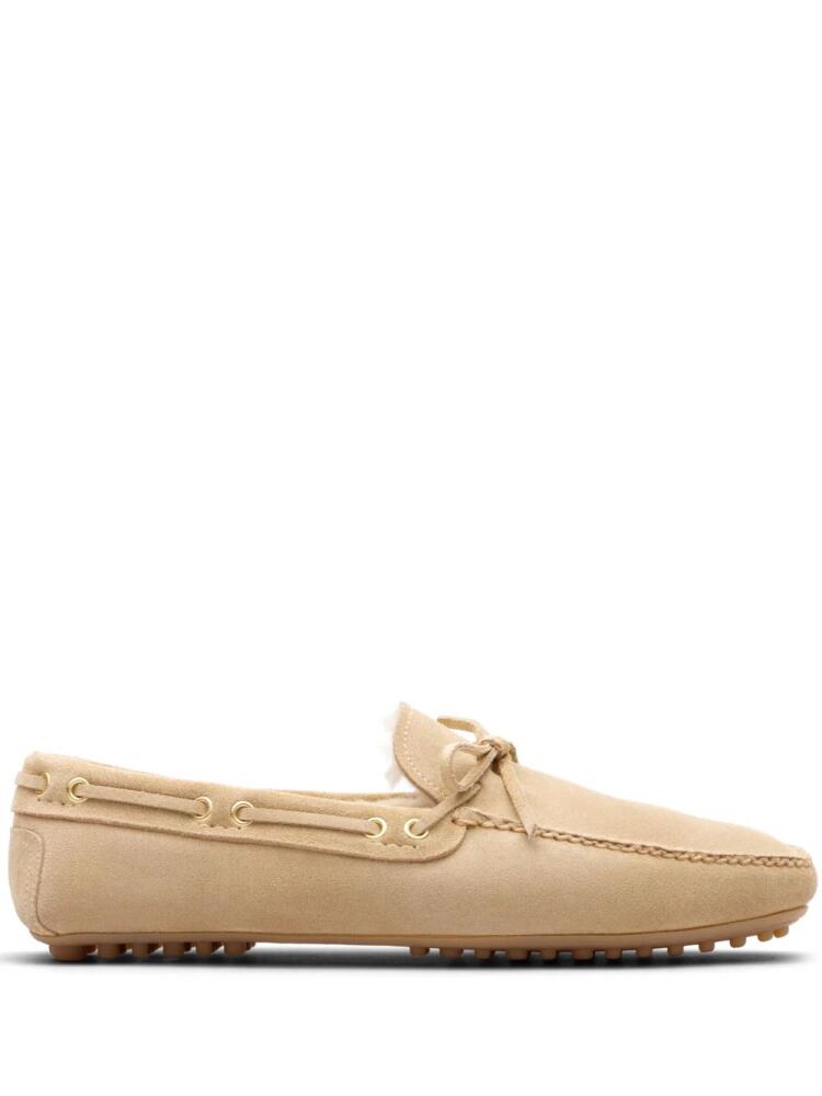 Car Shoe fur-lined suede driving shoes - Neutrals Cover