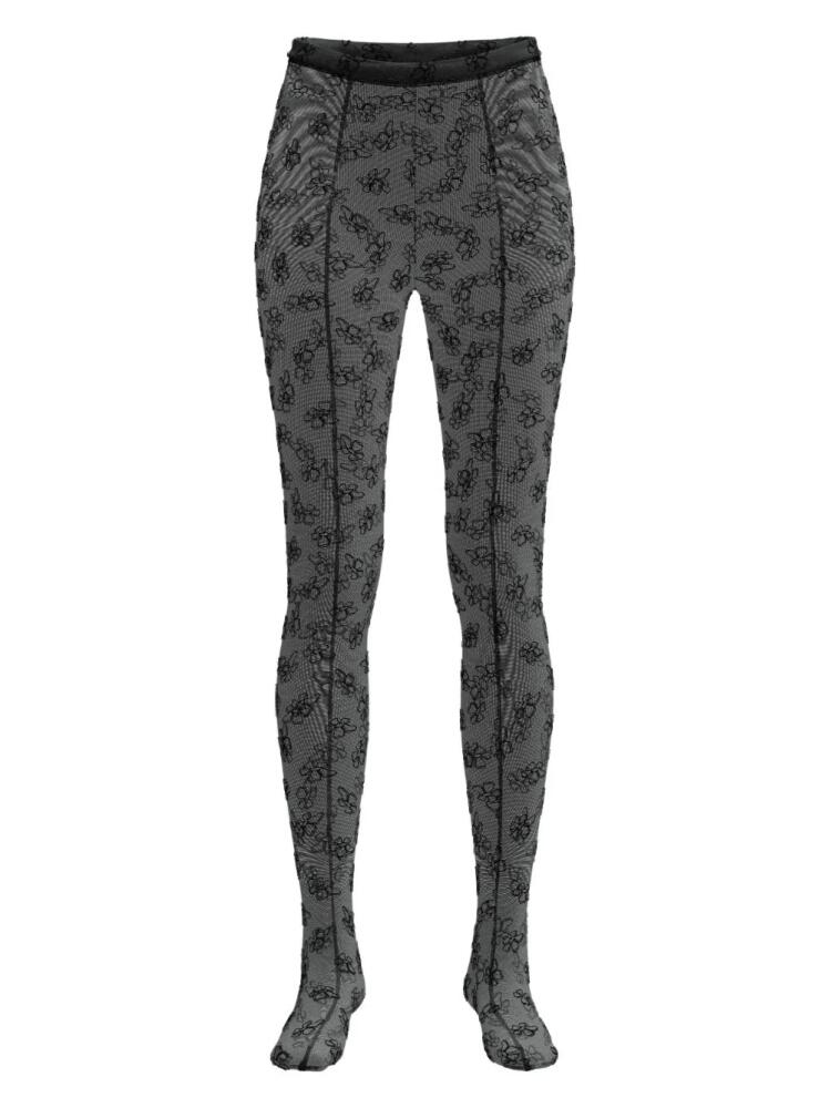 Margherita MACCAPANI The Footed monogram leggings - Black Cover