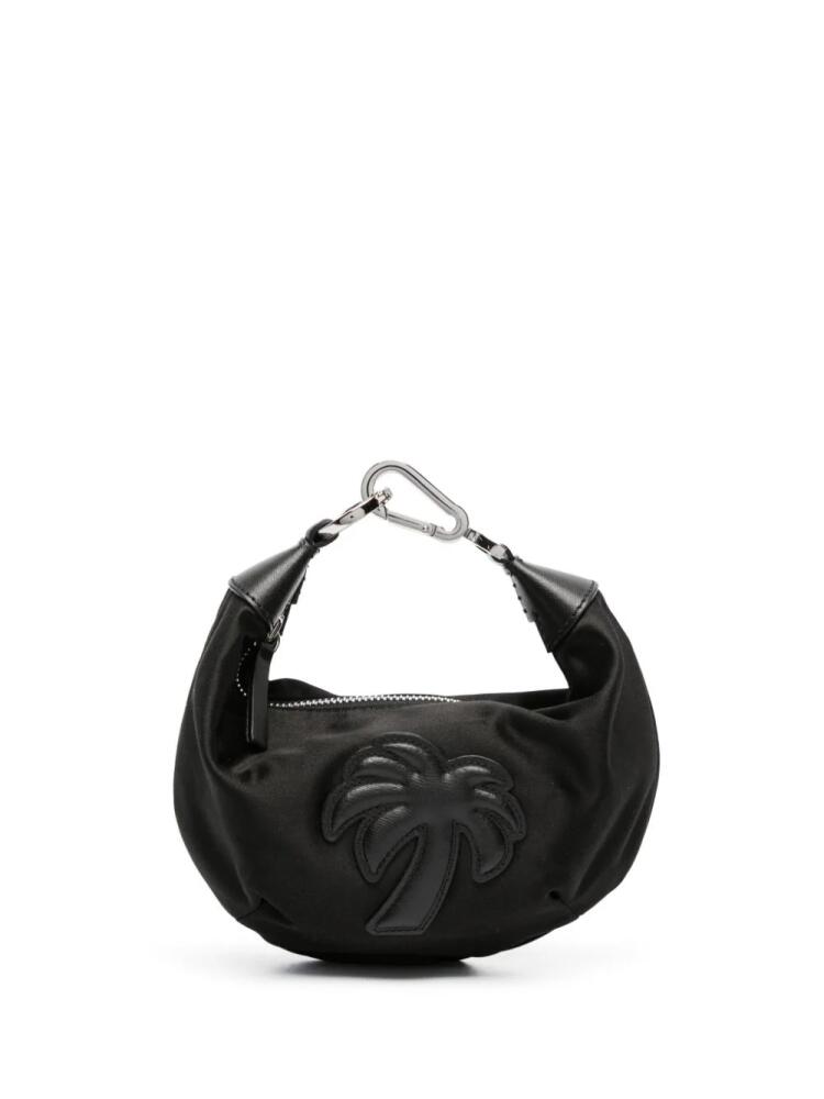 Palm Angels Palm-appliqué satin tote bag - Black Cover