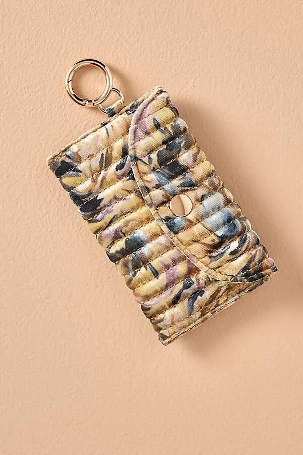 By Anthropologie Quilted Velvet Card Holder Cover