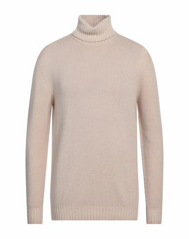 120% Lino Man Turtleneck Beige Cashmere, Virgin Wool Cover