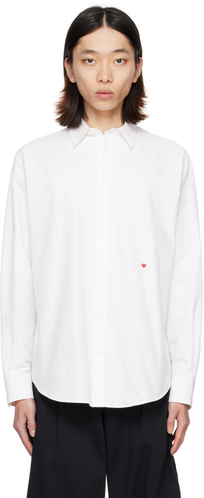 Moschino White Embroidered Shirt Cover