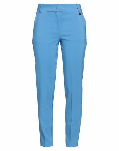 Mdm Mademoiselle Du Monde Woman Pants Azure Polyester, Elastane Cover