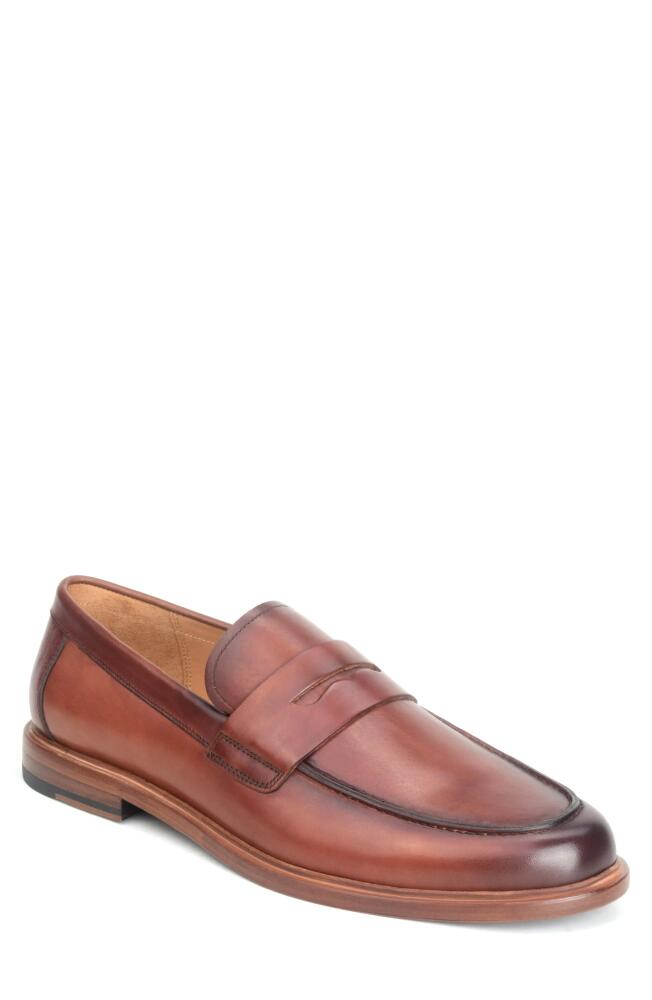 Warfield & Grand Harper Moc Toe Penny Loafer in Cognac Cover