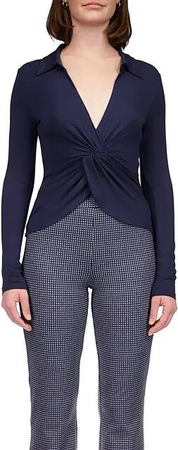 Sanctuary Twisted Dreamgirl (Navy Reflection) Women's Blouse Cover