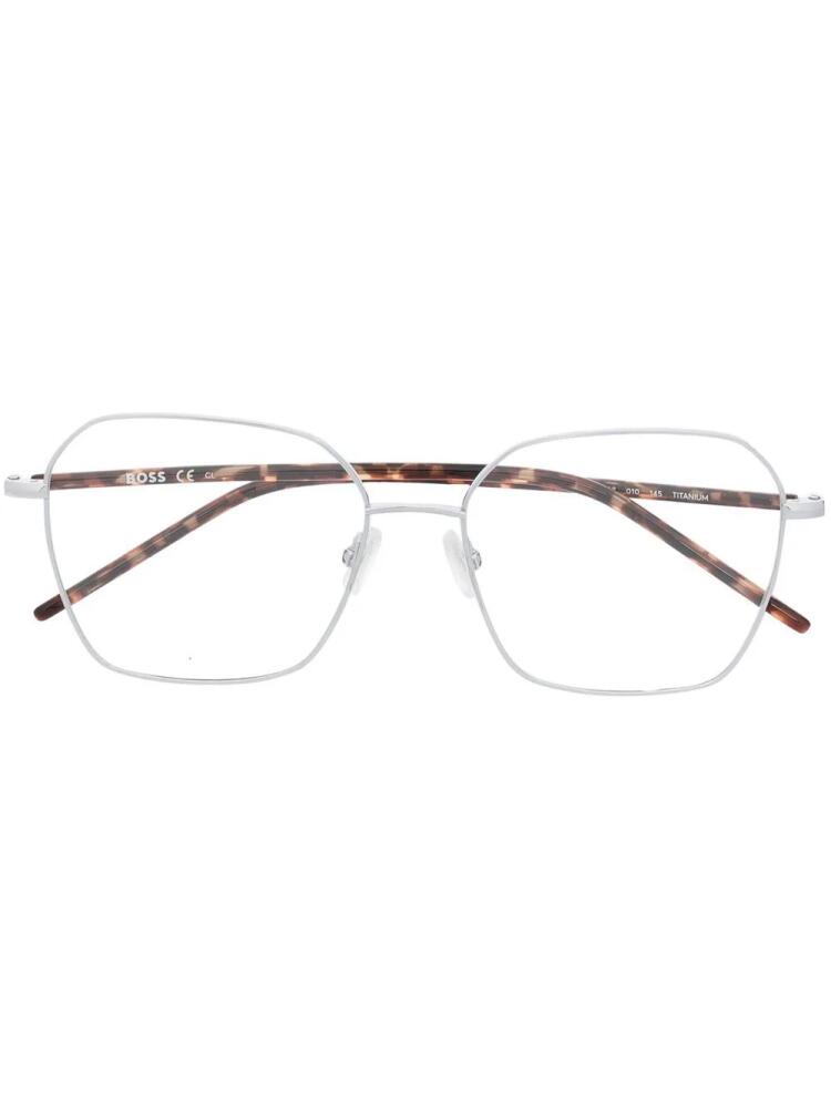 BOSS square-frame optical glasses - Silver Cover