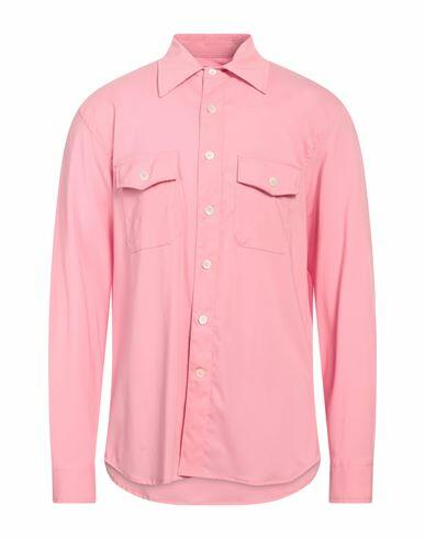 Grifoni Man Shirt Pink Virgin Wool, Elastane Cover