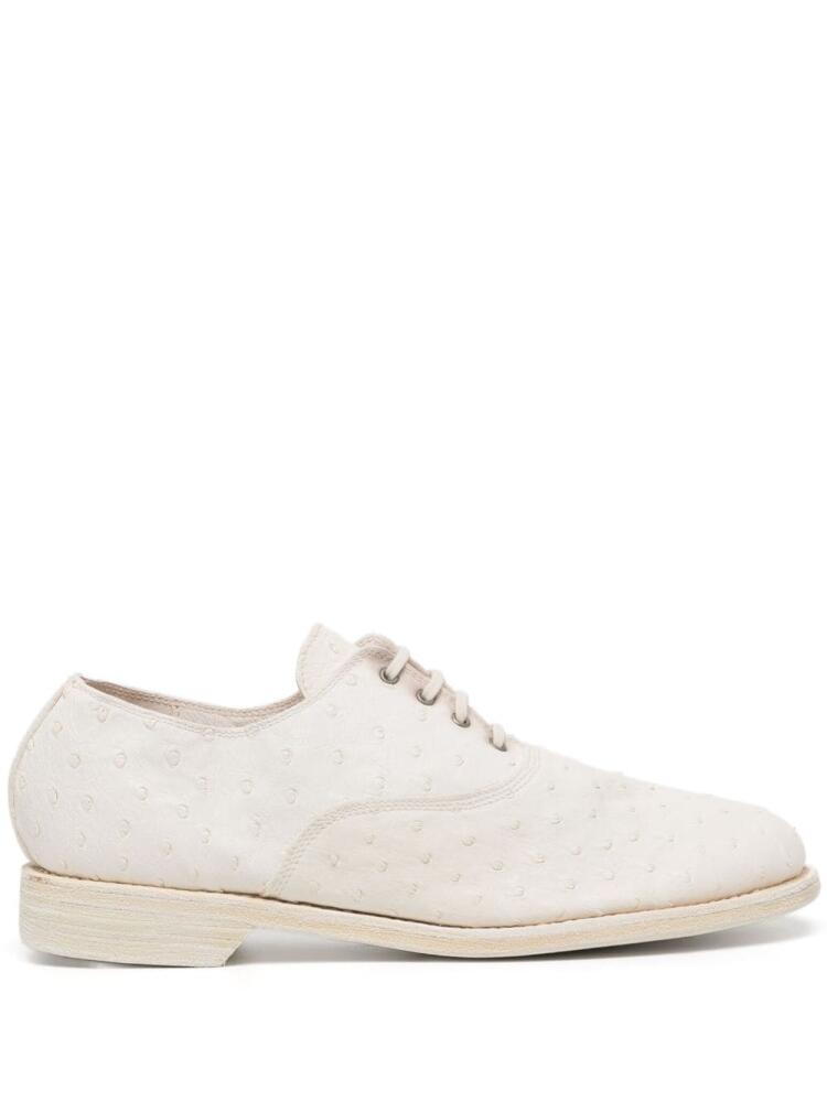 Guidi panelled leather derby shoes - White Cover