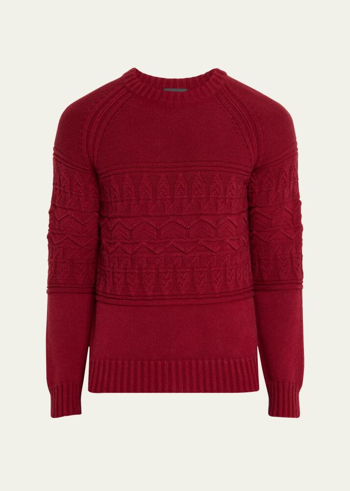 Iris Von Arnim Men's Cashmere Cable Crewneck Sweater Cover