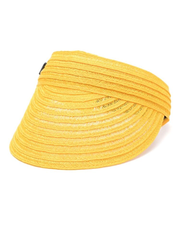 Borsalino logo-lettering sun visor - Yellow Cover