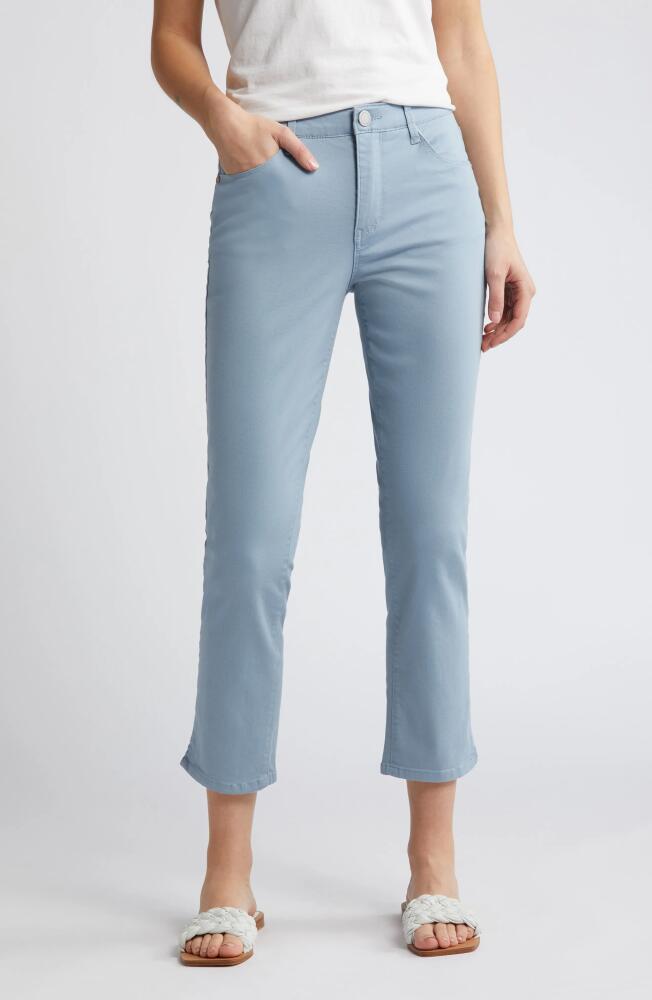 Wit & Wisdom 'Ab'Solution High Waist Slim Straight Ankle Pants in Light Blue Cover