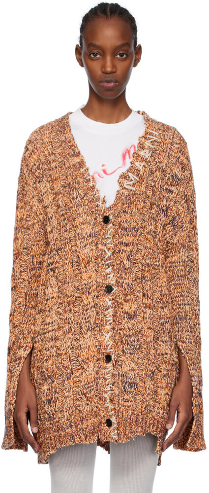 Marni Orange Distressed Cardigan Cover