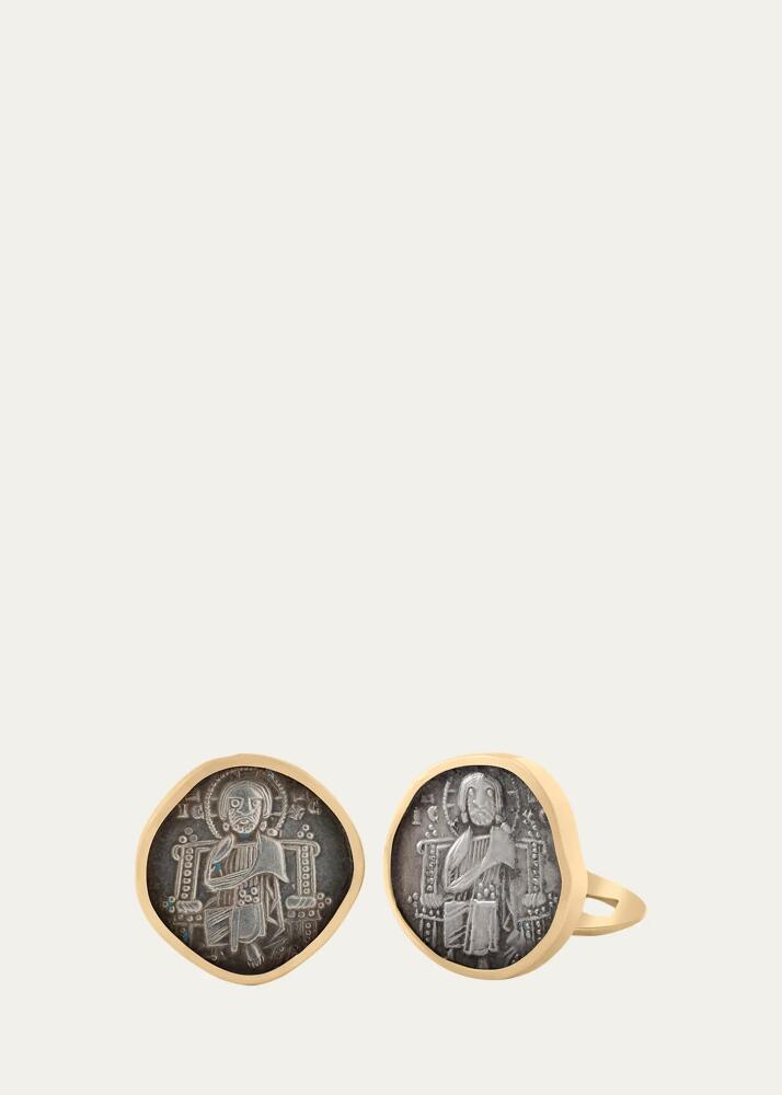 Jorge Adeler Men's 18K Yellow Gold Doges of Venice Coin Cufflinks Cover