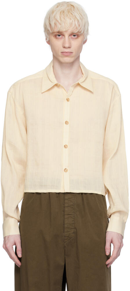 King & Tuckfield Off-White Buttoned Shirt Cover