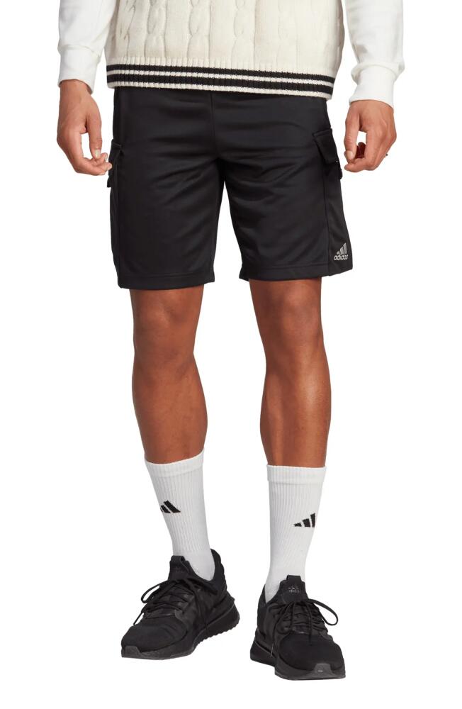 adidas Tiro AEROREADY Recycled Polyester Cargo Shorts in Black/White Cover