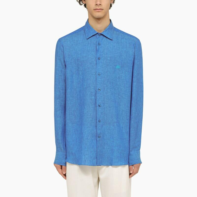 ETRO Light blue linen shirt Cover