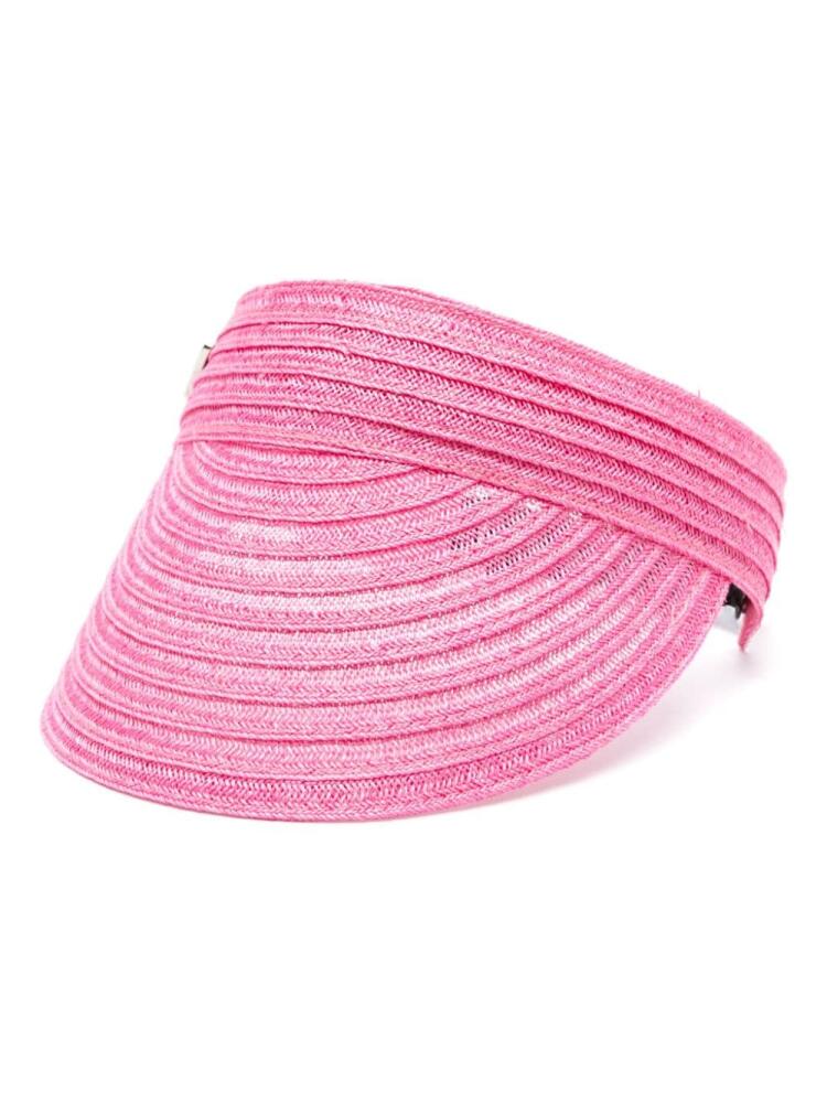 Borsalino logo-lettering sun visor - Pink Cover