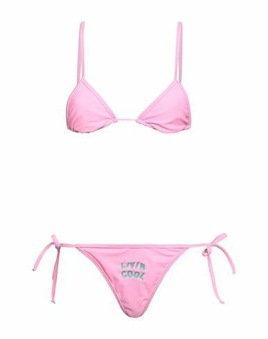 Livincool Woman Bikini Pink Polyester, Elastane Cover