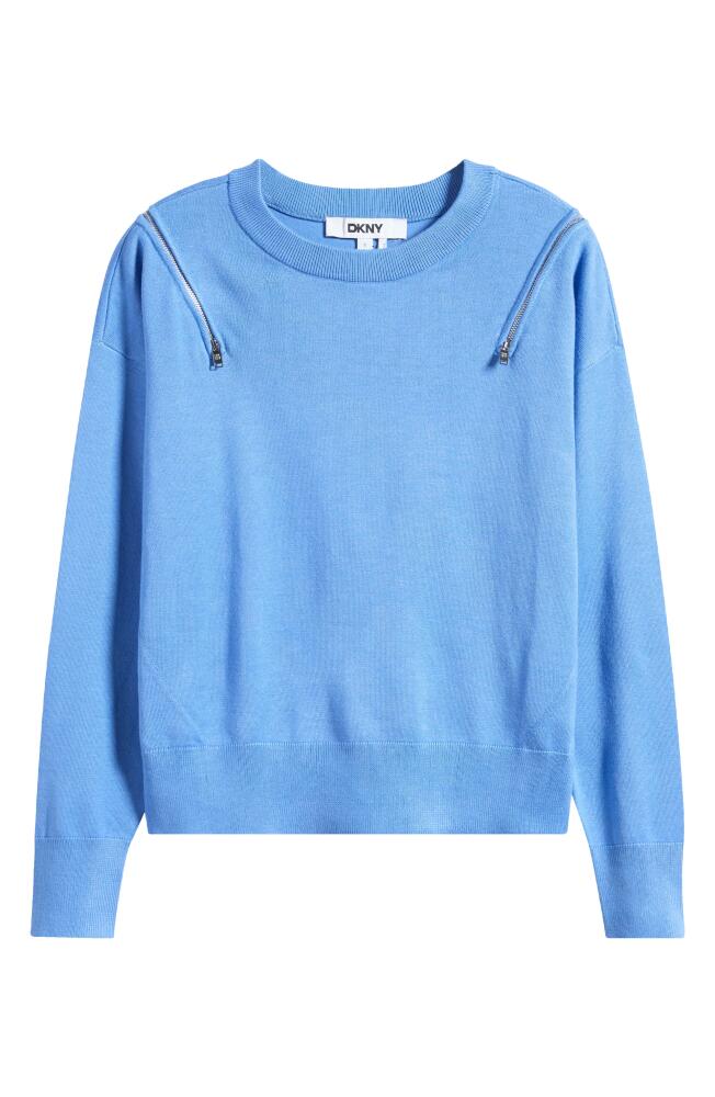 DKNY Zip Shoulder Sweater in Blue Bell Cover