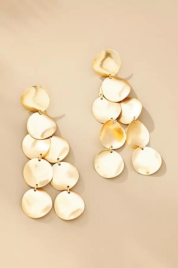 By Anthropologie Round Discs Drop Earrings Cover