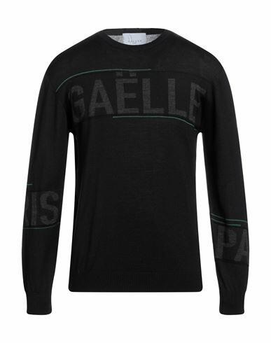 Gaëlle Paris Man Sweater Black Merino Wool, Acrylic Cover