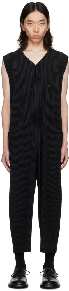 HOMME PLISSÉ ISSEY MIYAKE Black Pleats Bottoms 1 Jumpsuit Cover