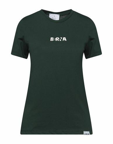 Berna Woman T-shirt Dark green Cotton Cover