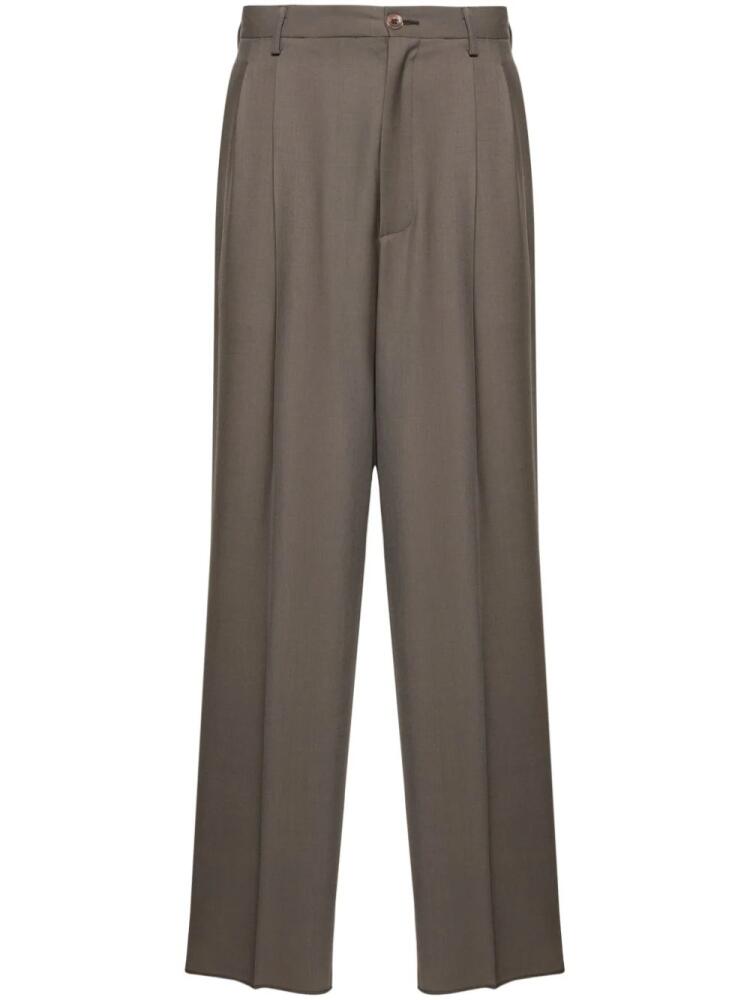 Magliano pleat-detail twill trousers - Brown Cover