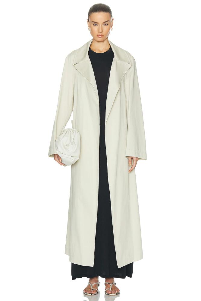 Rohe Long Wrap Trench Coat in Beige Cover