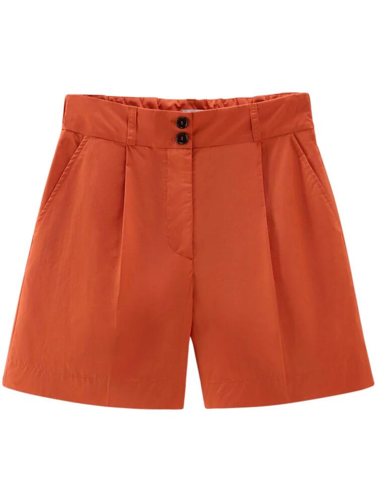 Woolrich pleated high-waisted shorts - Orange Cover