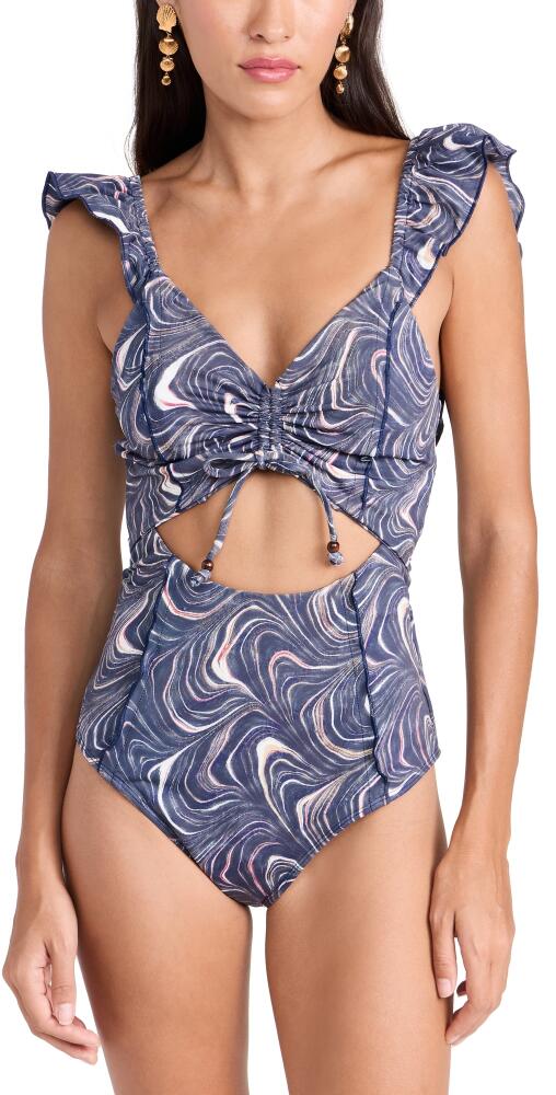 Sea Amara One Piece Swimsuit with Cutout Navy Cover