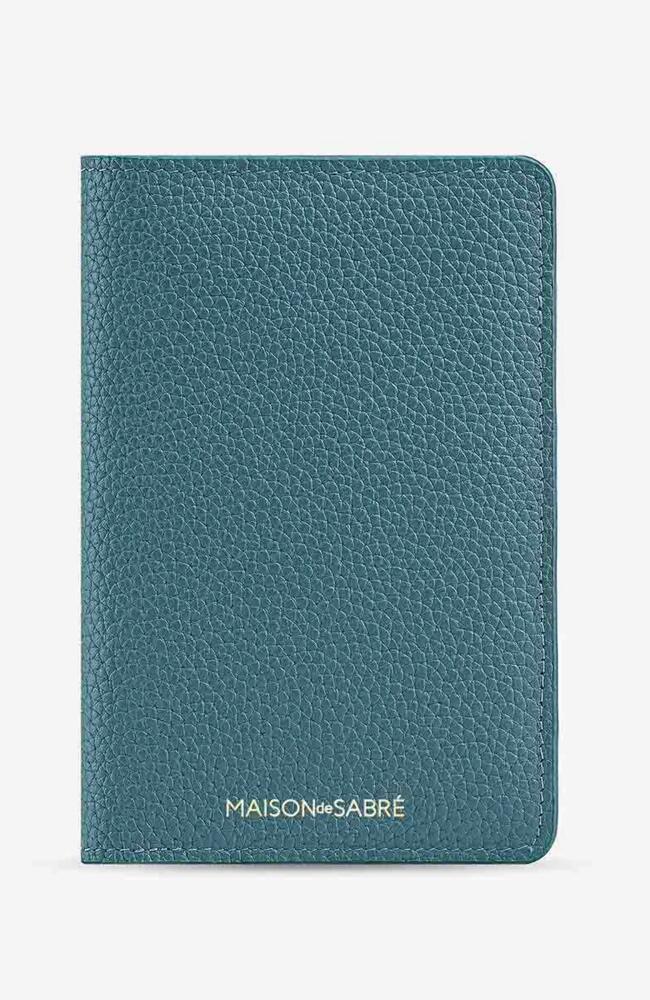 MAISON de SABRÉ Leather Passport Holder in Bondi Blue Cover