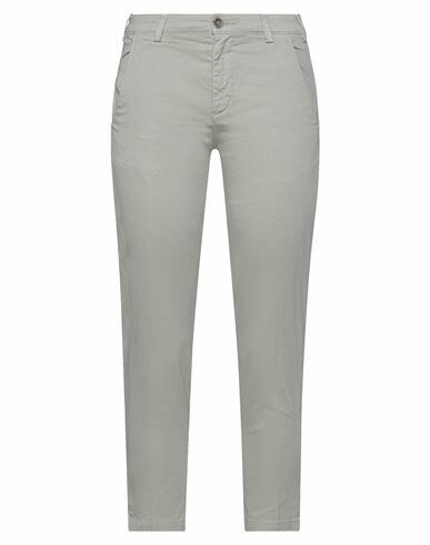 40weft Woman Pants Light grey Cotton, Elastane Cover