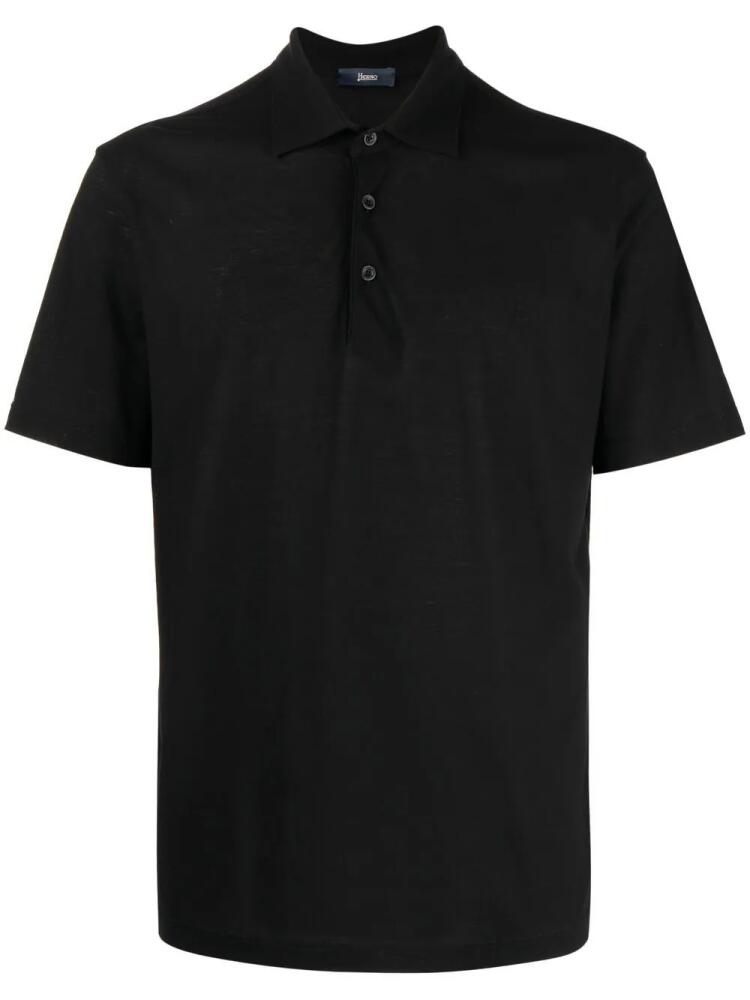 Herno short-sleeved polo shirt - Black Cover