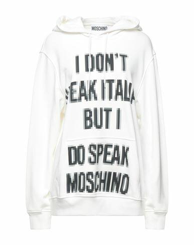 Moschino Woman Sweatshirt White Cotton Cover