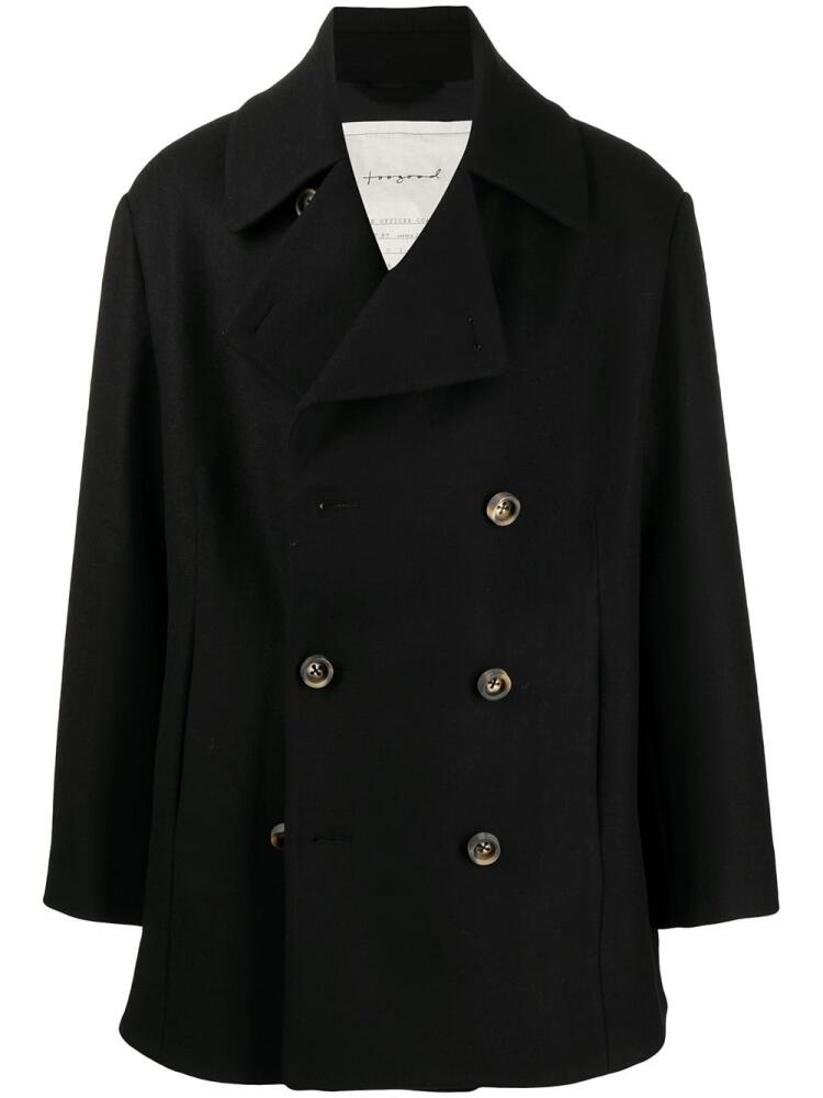 Toogood The Acrobat double-breasted coat - Black Cover