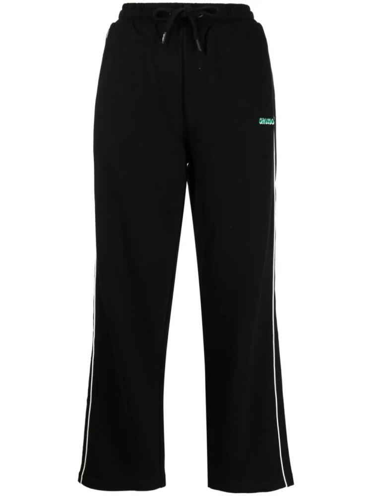 CHOCOOLATE logo-embroidered cotton track pants - Black Cover