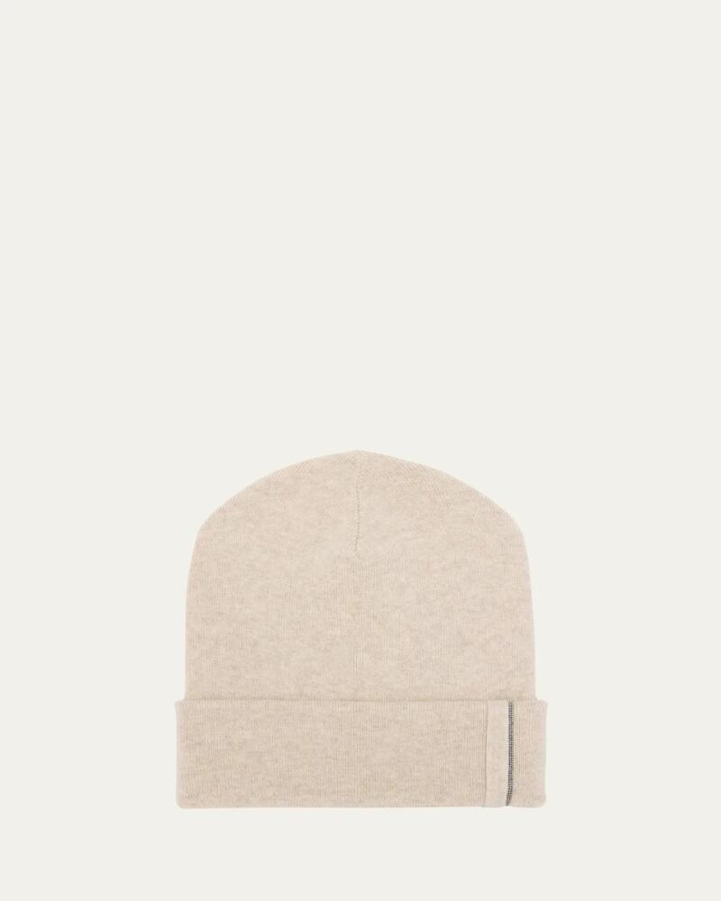 Brunello Cucinelli Monili-Trim Cashmere Beanie Hat Cover