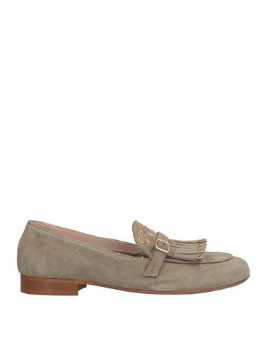 Paola Ferri Woman Loafers Grey Soft Leather Cover