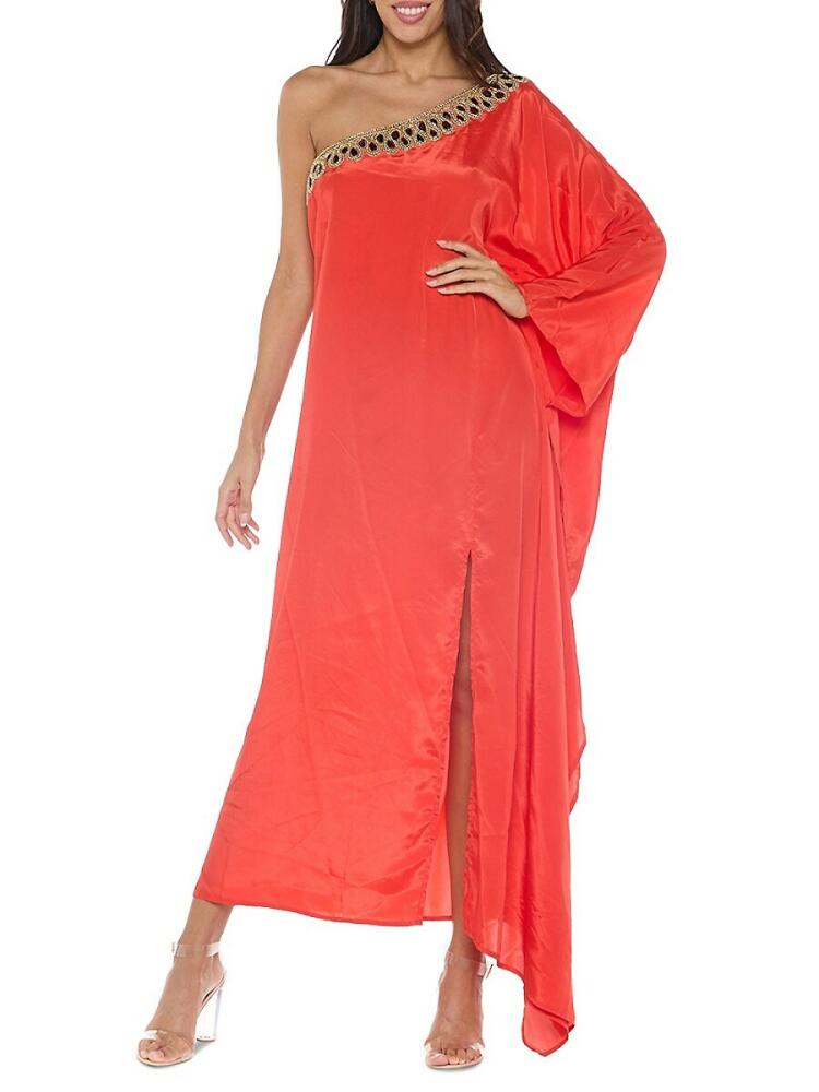 Ranee's Women's Embellished One Shoulder Maxi Dress - Red Cover