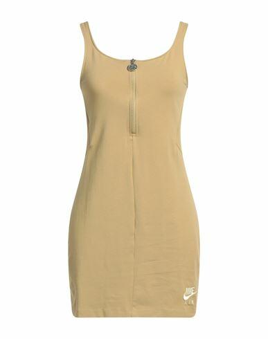 Nike Woman Mini dress Sage green Cotton, Polyester, Elastane Cover