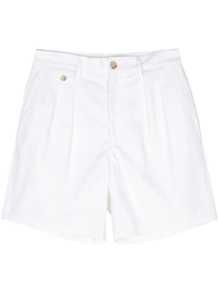 Bally pleat-detail cotton shorts - White Cover