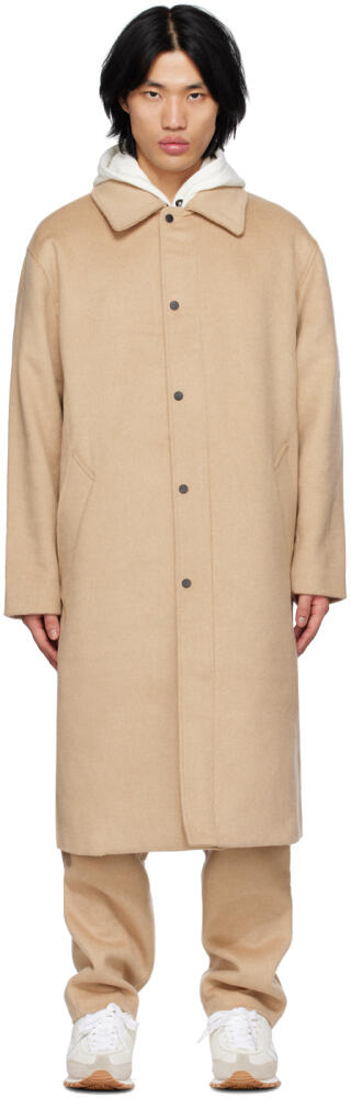 AMI Paris Beige Puma Edition Coat Cover