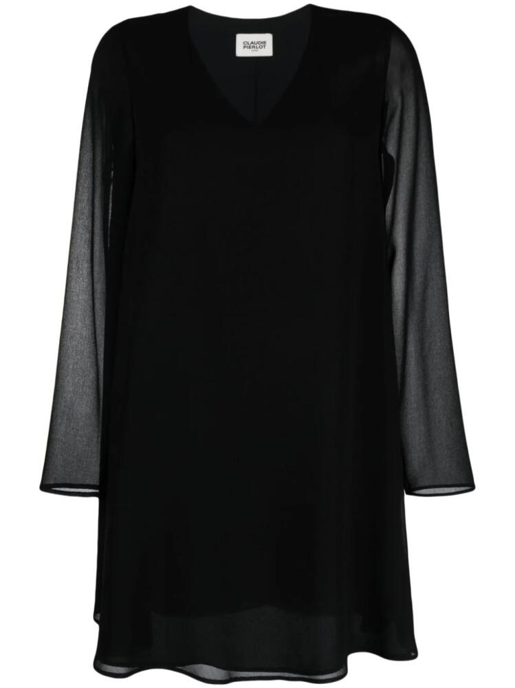 Claudie Pierlot V-neck shift minidress - Black Cover