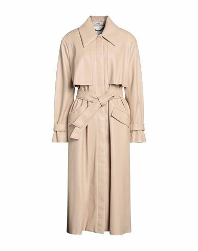 Jijil Woman Overcoat & Trench Coat Beige Polyester, Polyurethane coated Cover