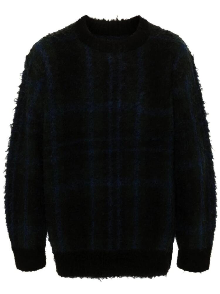 sacai check-pattern sweater - Green Cover