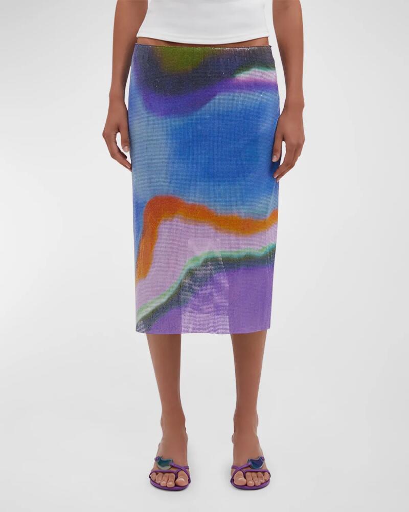 Christopher Esber Aura Glowmesh Midi Skirt Cover